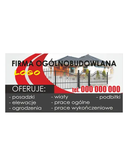 Baner reklamowy gotowe wzory banerów - Firma ogólnobudowlana