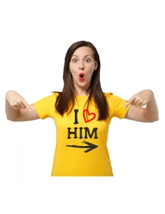 Koszulka z nadrukiem I love him