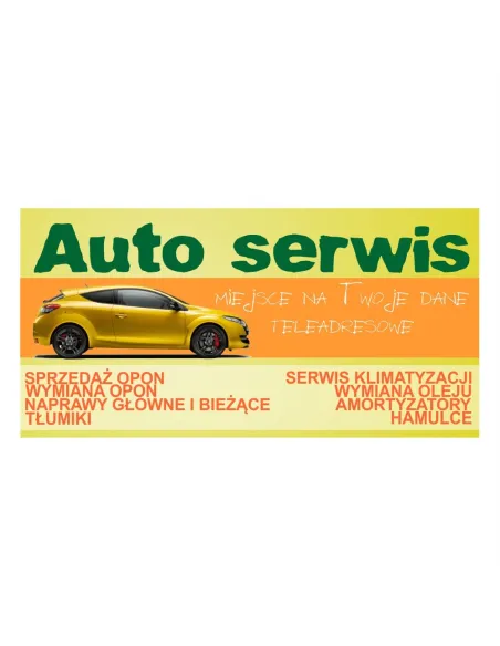 Baner reklamowy gotowe wzory banerów - Auto serwis