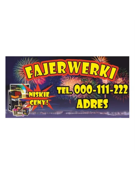 Baner reklamowy gotowe wzory banerów - Fajerwerki