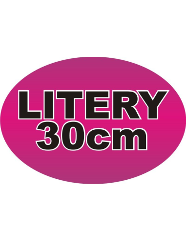 Litery napisy cyfry samoprzylepne naklejki z folii  30 cm