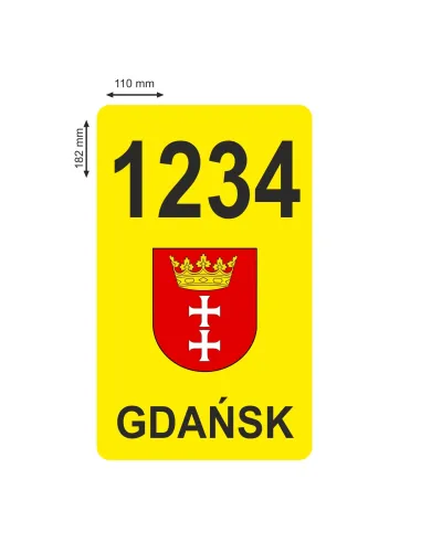 NAKLEJKI MAGNETYCZNE oznaczenie TAXI GDAŃSK