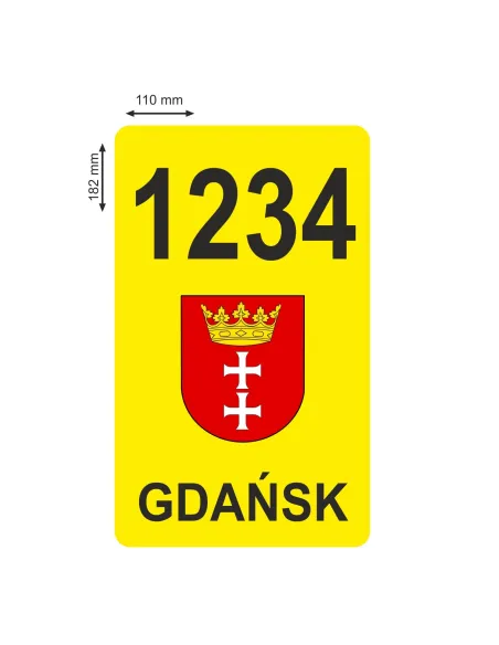 NAKLEJKI MAGNETYCZNE oznaczenie TAXI GDAŃSK