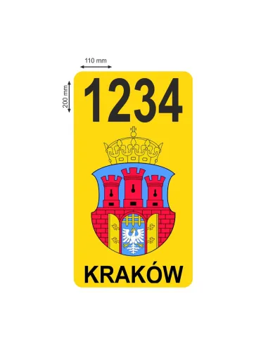 NAKLEJKI MAGNETYCZNE oznaczenie TAXI KRAKÓW numer