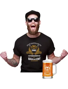 Koszulka + Kufel PREZENT na URODZINY 30 40 50 60