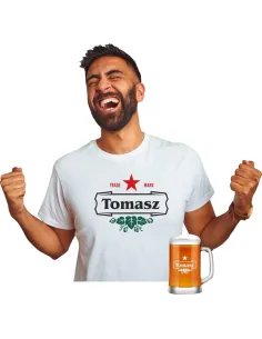 Koszulka + Kufel PREZENT na URODZINY 30 40 50 60