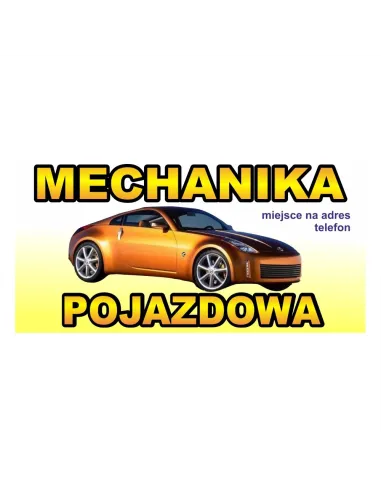 Baner reklamowy gotowe wzory banerów - Mechanika pojazdowa