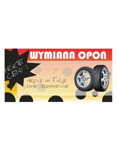 Baner reklamowy gotowe wzory banerów - Wymiana opon