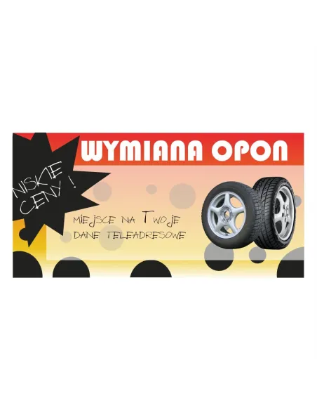 Baner reklamowy gotowe wzory banerów - Wymiana opon