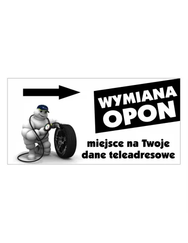Baner reklamowy gotowe wzory banerów - Wymiana opon