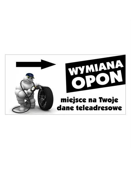 Baner reklamowy gotowe wzory banerów - Wymiana opon