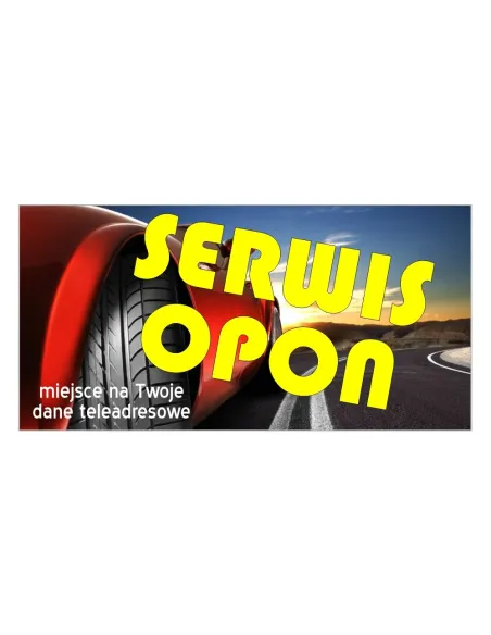 Baner reklamowy gotowe wzory banerów - Serwis opon