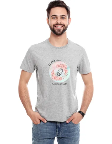 Koszulka z nadrukiem dla TATY BĘDZIESZ TATĄ