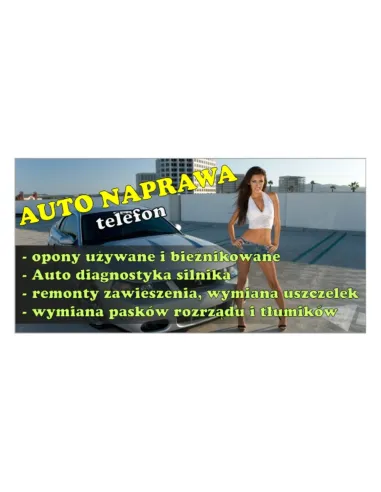 Baner reklamowy gotowe wzory banerów - Auto naprawa