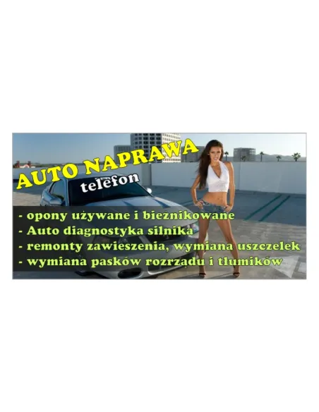 Baner reklamowy gotowe wzory banerów - Auto naprawa