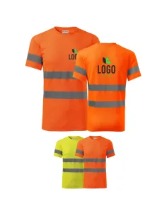 KOSZULKA BHP ODBLASKOWA ROBOCZA firmowa z logo
