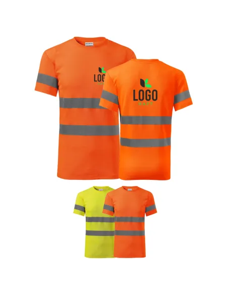 KOSZULKA BHP ODBLASKOWA ROBOCZA firmowa z logo