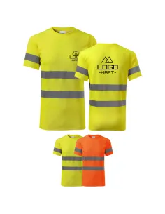 Koszulka ostrzegawcza robocza odblaskowa z haftem