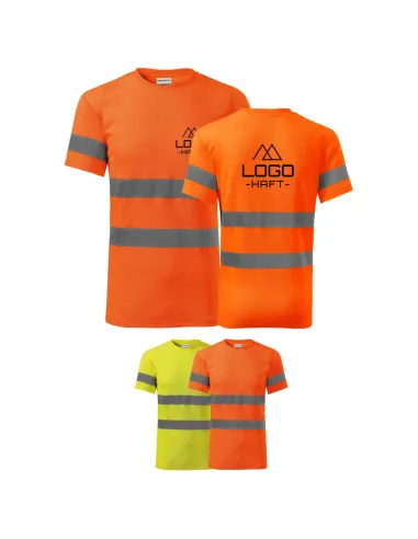 Koszulka T-shirt robocza Odblaskowa z HAFTEM LOGO