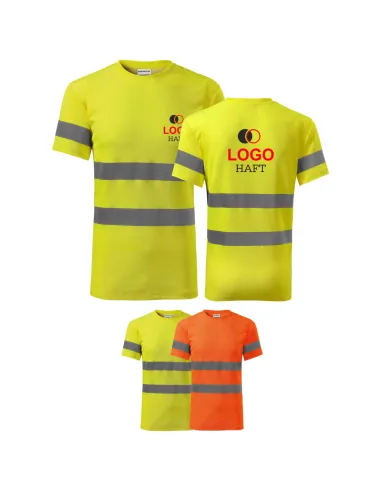 KOSZULKA ODBLASKOWA PROTECT z haftem logo firmy