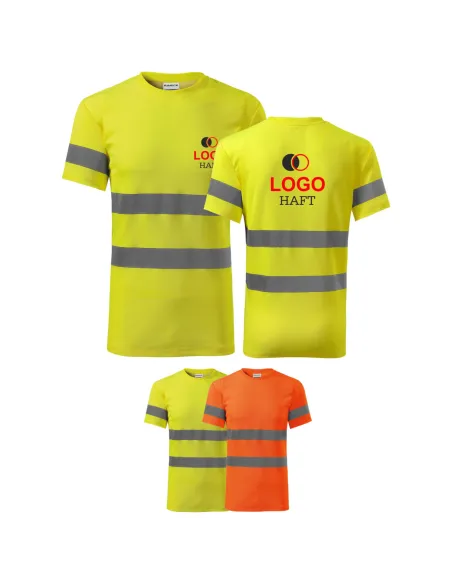 KOSZULKA ODBLASKOWA PROTECT z haftem logo firmy