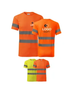 Koszulka robocza odblaskowa z własnym haftem LOGO