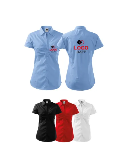 Koszula FIRMOWA BIUROWA z logo nadrukiem HAFTEM