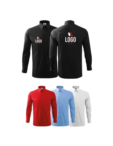 KOSZULA Z KOŁNIERZEM z haftem LOGO FIRMY x10