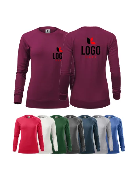 BLUZA DAMSKA Z WŁASNYM HAFTEM NADRUKIEM LOGO x10