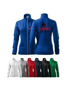 Bluza damska rozpinana z haftem LOGO FIRMY NADRUK