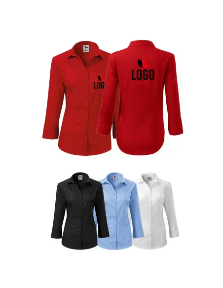 KOSZULA DAMSKA Z WŁASNYM HAFTEM NADRUKIEM LOGO