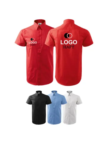 KOSZULA Z WŁASNYM HAFTEM NADRUKIEM LOGO Reklamą