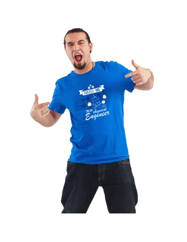 Koszulka z nadrukiem napis PREZENT ENGINEER