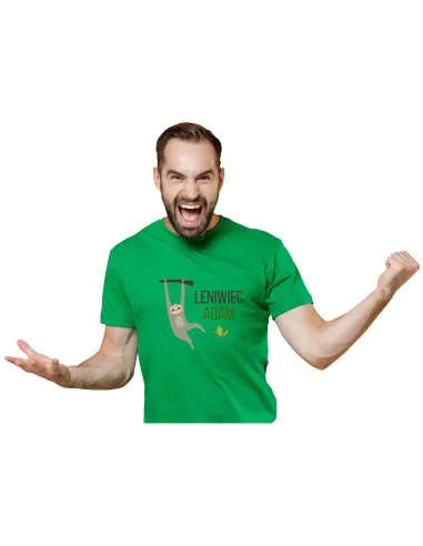 Koszulka z imieniem napis PREZENT LENIWIEC