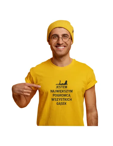 Koszulka z nadrukiem JESTEM NAJWIĘKSZYM POGROMCĄ