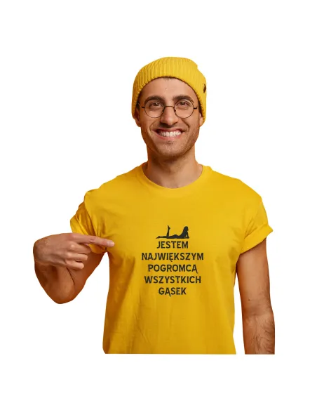 Koszulka z nadrukiem JESTEM NAJWIĘKSZYM POGROMCĄ