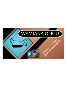 Baner reklamowy gotowe wzory banerów - Wymiana oleju