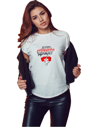 Koszulka T-shirt z nadrukiem dla PIELĘGNIARKI