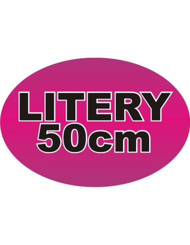 Litery napisy cyfry samoprzylepne naklejki z folii 50 cm