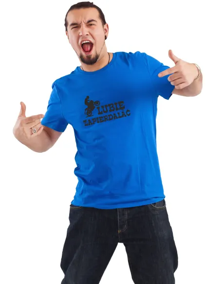 Koszulka z nadrukiem PREZENT LUBIĘ ZAPIERDALAĆ dla Fana motorów