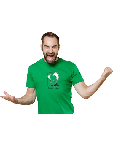 Koszulka z nadrukiem napis CZARNO TO WIDZĘ