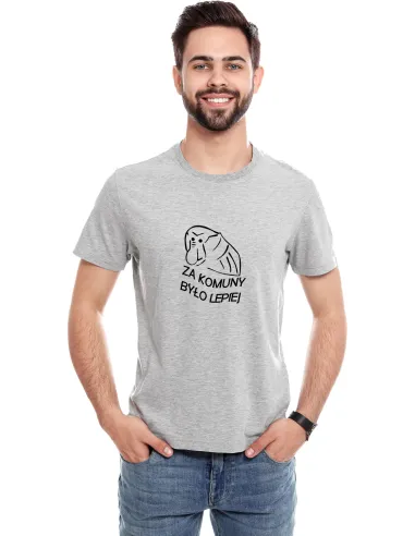 Koszulka Janusz Nosacz z nadrukiem napis ZA KOMUNY BYŁO LEPIEJ