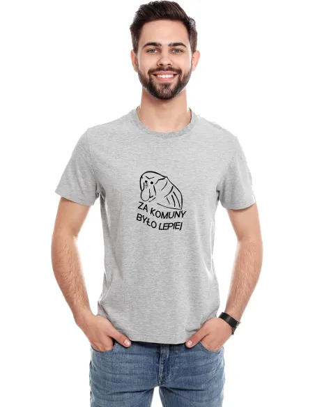 Koszulka Janusz Nosacz z nadrukiem napis ZA KOMUNY BYŁO LEPIEJ