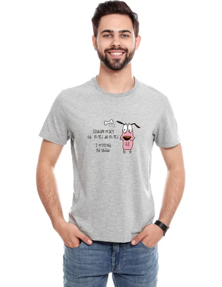 Koszulka z nadrukiem napis PREZENT SZUKAM PRACY