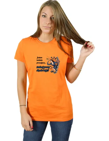 Koszulka z nadrukiem JESTEM KOBIETĄ PRACUJĄCĄ