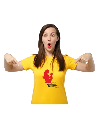 Koszulka z nadrukiem PREZENT BEST MOM EVER