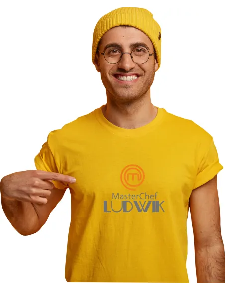 Koszulka z imieniem napis PREZENT MASTERCHEF dla miłośnika gotowania