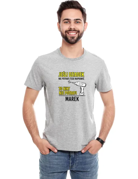 Koszulka z nadrukiem PREZENT dla DZIADKA