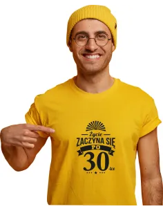 Koszulka z nadrukiem PREZENT na 30 URODZINY