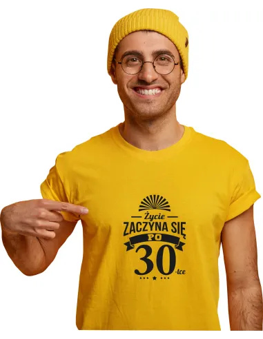 Koszulka z nadrukiem PREZENT na 30 URODZINY